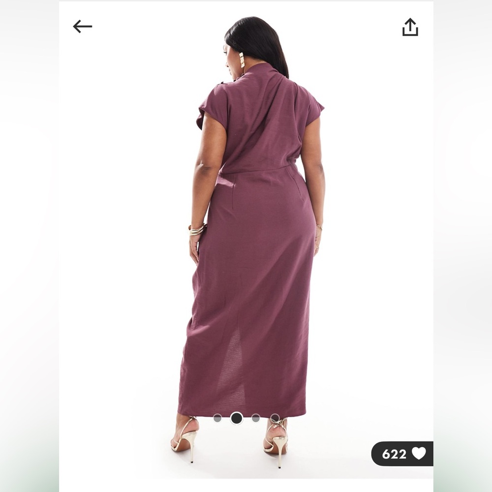 ASOS Maroon Dress - Picture 2 of 6